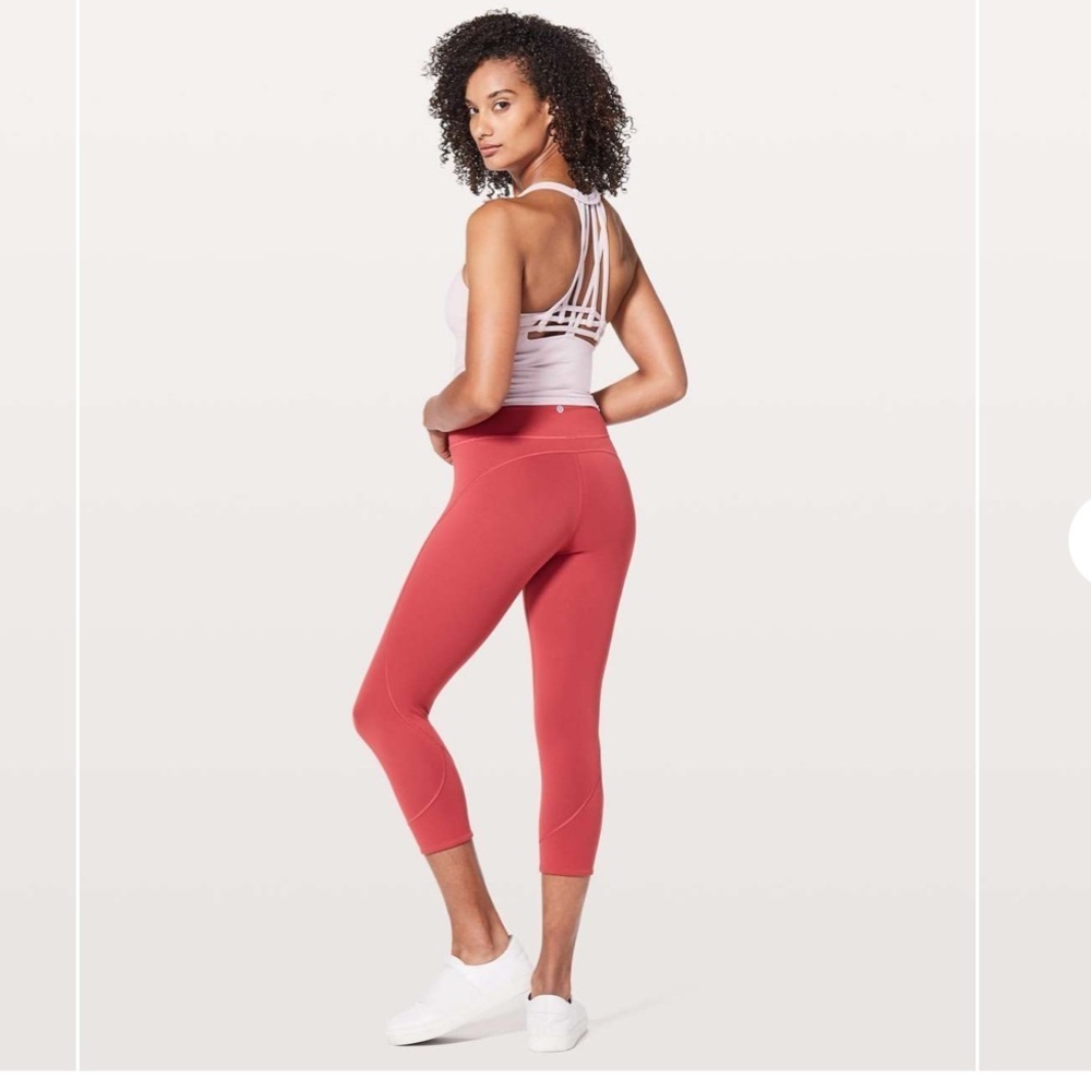 lululemon athletica Coral Leggings Everlux 19 inch terracotta coral vintage rose
